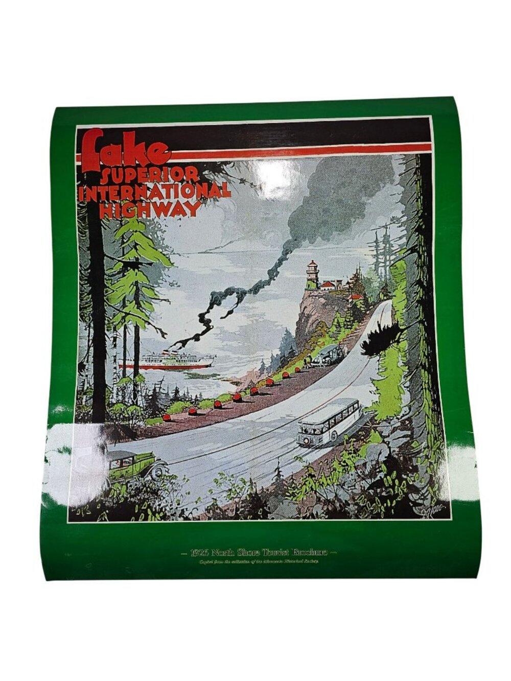 Lake Superior International Highway 1926 North Shore MN Tourist Brochure Poster